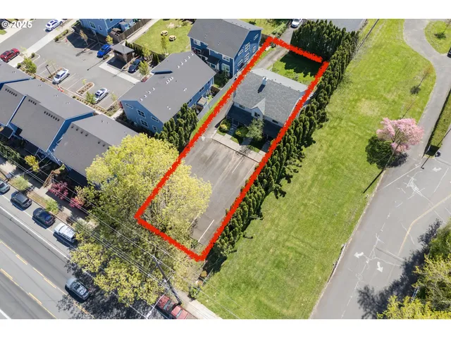 an aerial view of a city