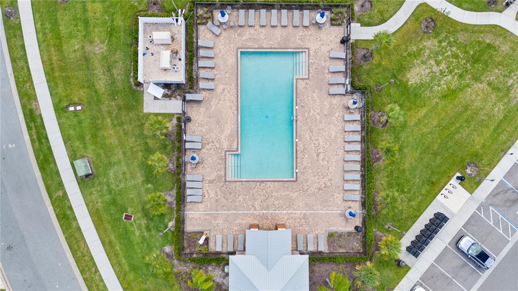 3570 Southern Cross Loop Kissimmee, FL 34744 - Photo 32 of 36 an aerial view of a house with a garden