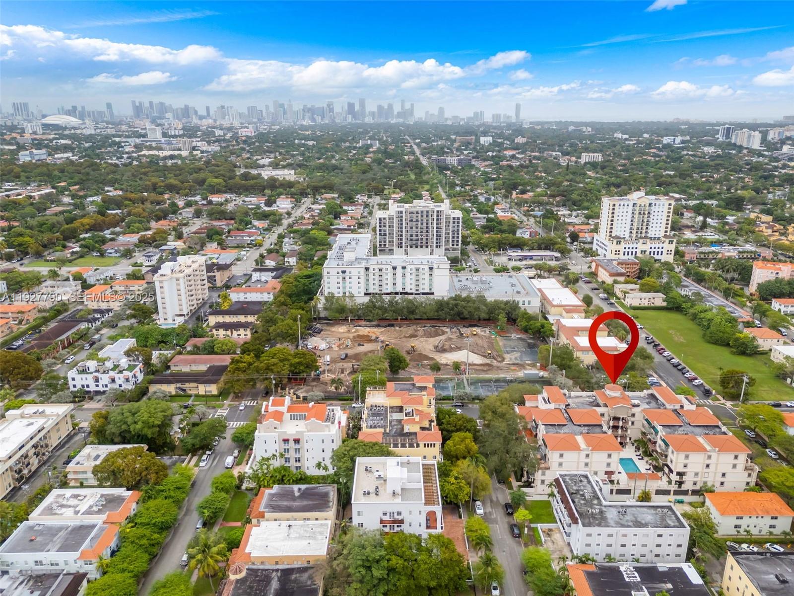 1650 Galiano Street, Unit 311 Coral Gables, FL 33134 - Photo 31 of 32 an aerial view of residential houses with city view