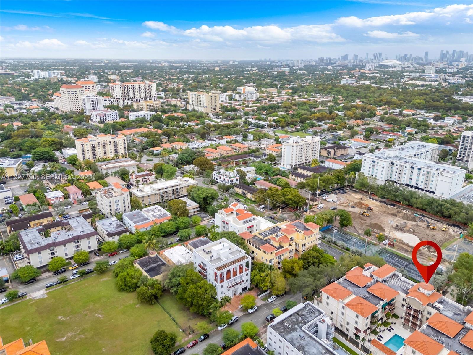 1650 Galiano Street, Unit 311 Coral Gables, FL 33134 - Photo 32 of 32 an aerial view of residential houses with city view