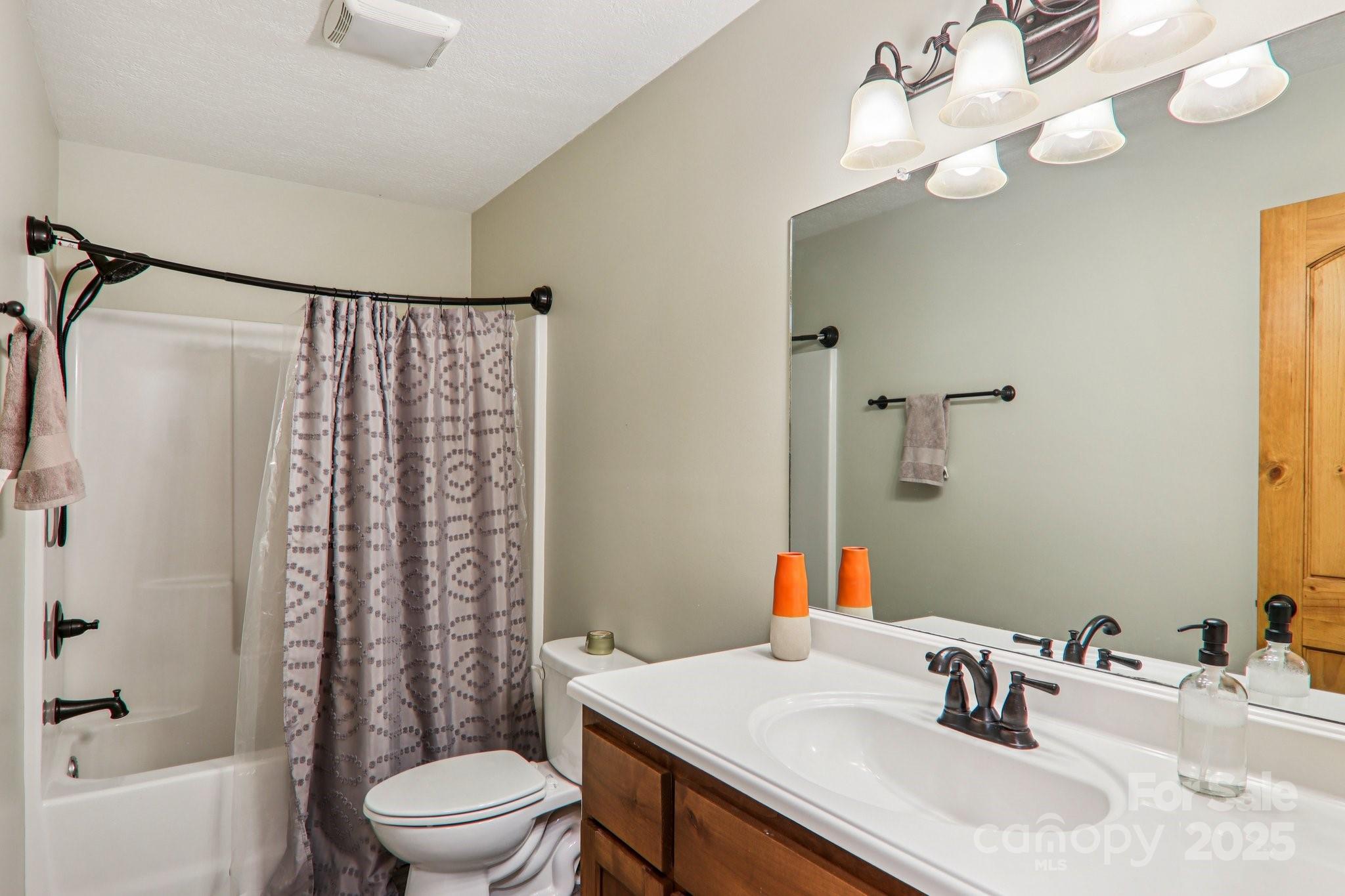 2171 Black Rock Road Cherokee, NC 28719 - Photo 18 of 36 a bathroom with a sink a toilet and shower