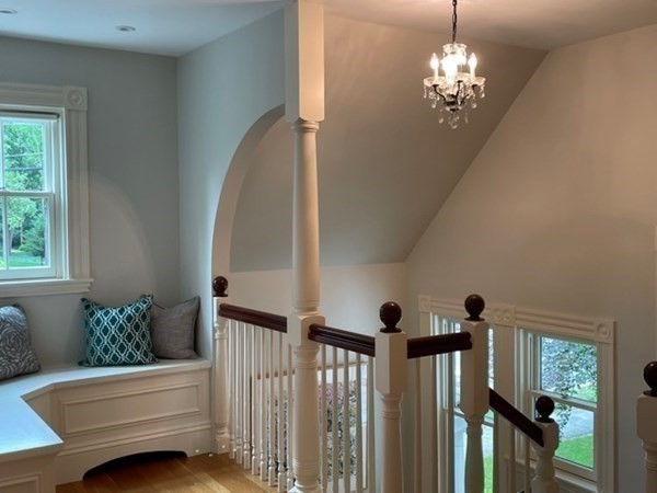 31 Percy Road Lexington, MA 02421 - Photo 16 of 25 a view of a staircase and a chandelier in big room