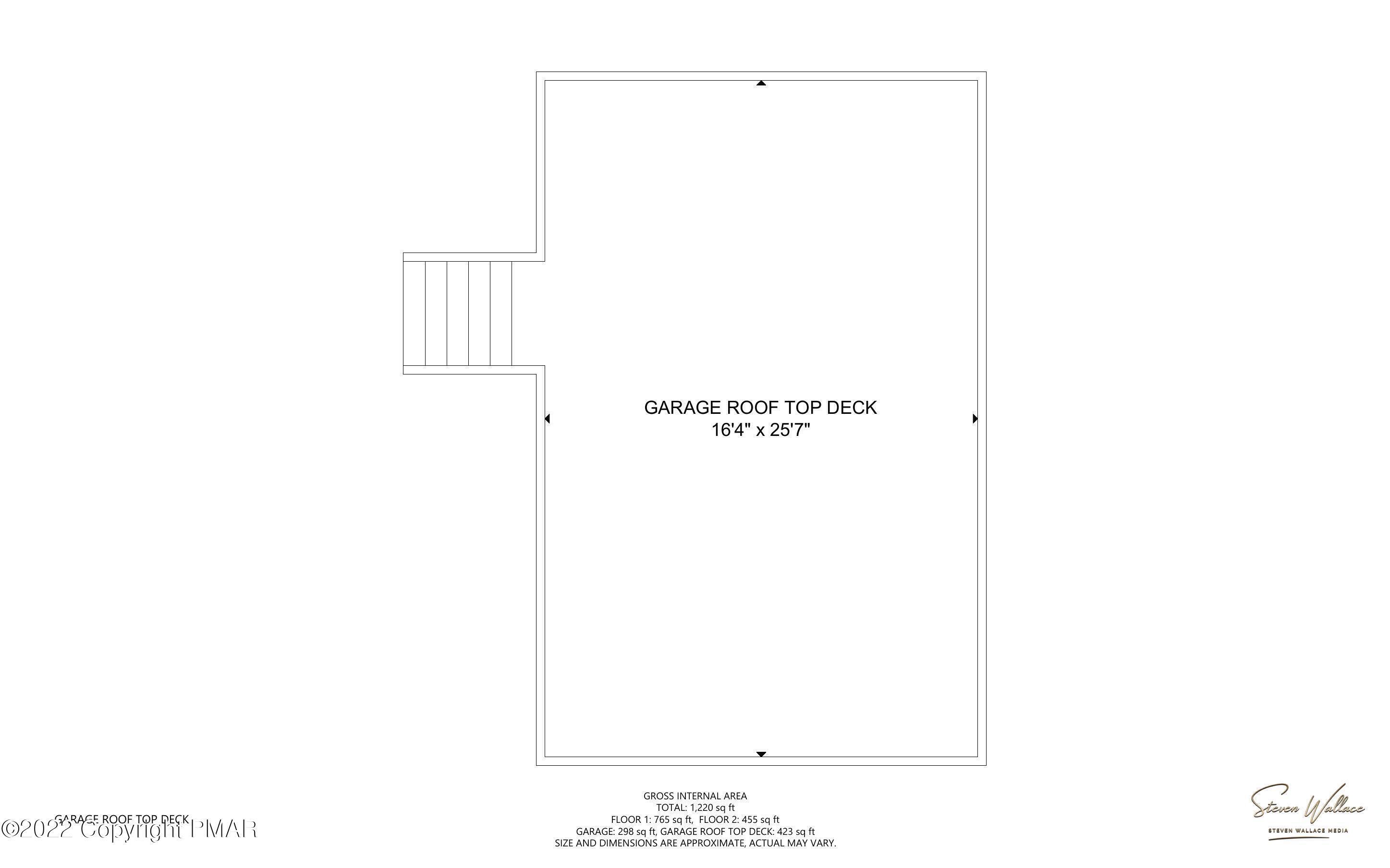 437 Westcolang Road Hawley, PA 18428 - Photo 105 of 108 Floor Plan of Garage Roof top deck