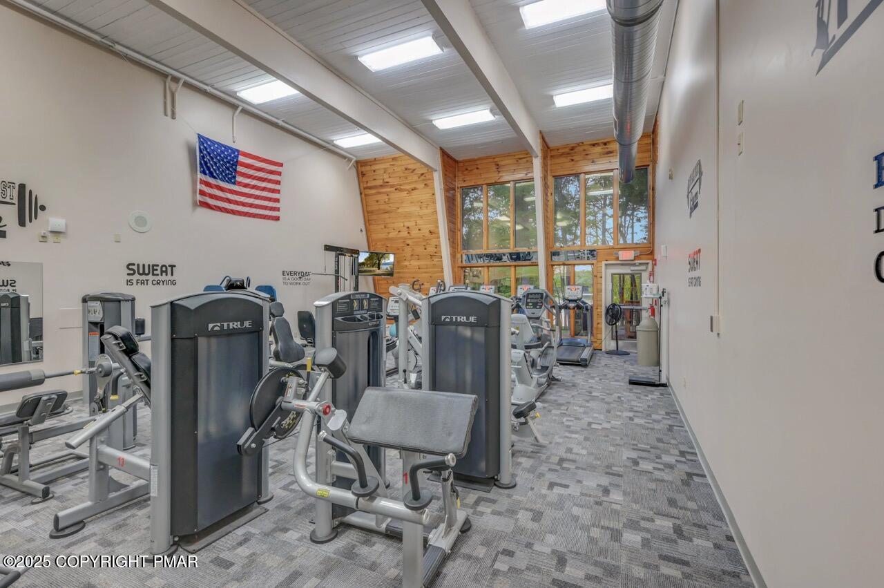 437 Westcolang Road Hawley, PA 18428 - Photo 92 of 108 a view of a room with gym equipment