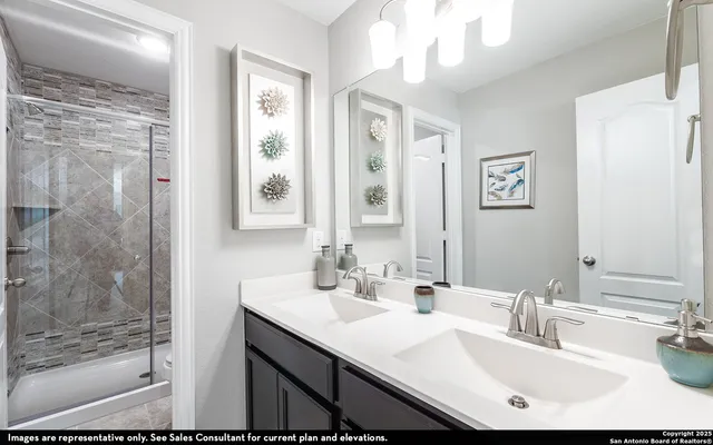 a living room with furniture and a night stand