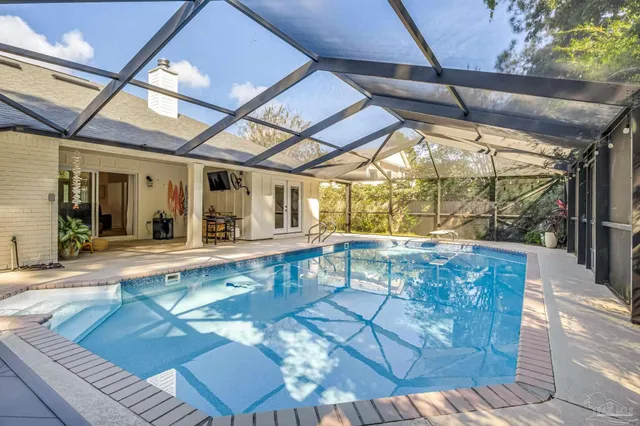 a outdoor view with a sitting space