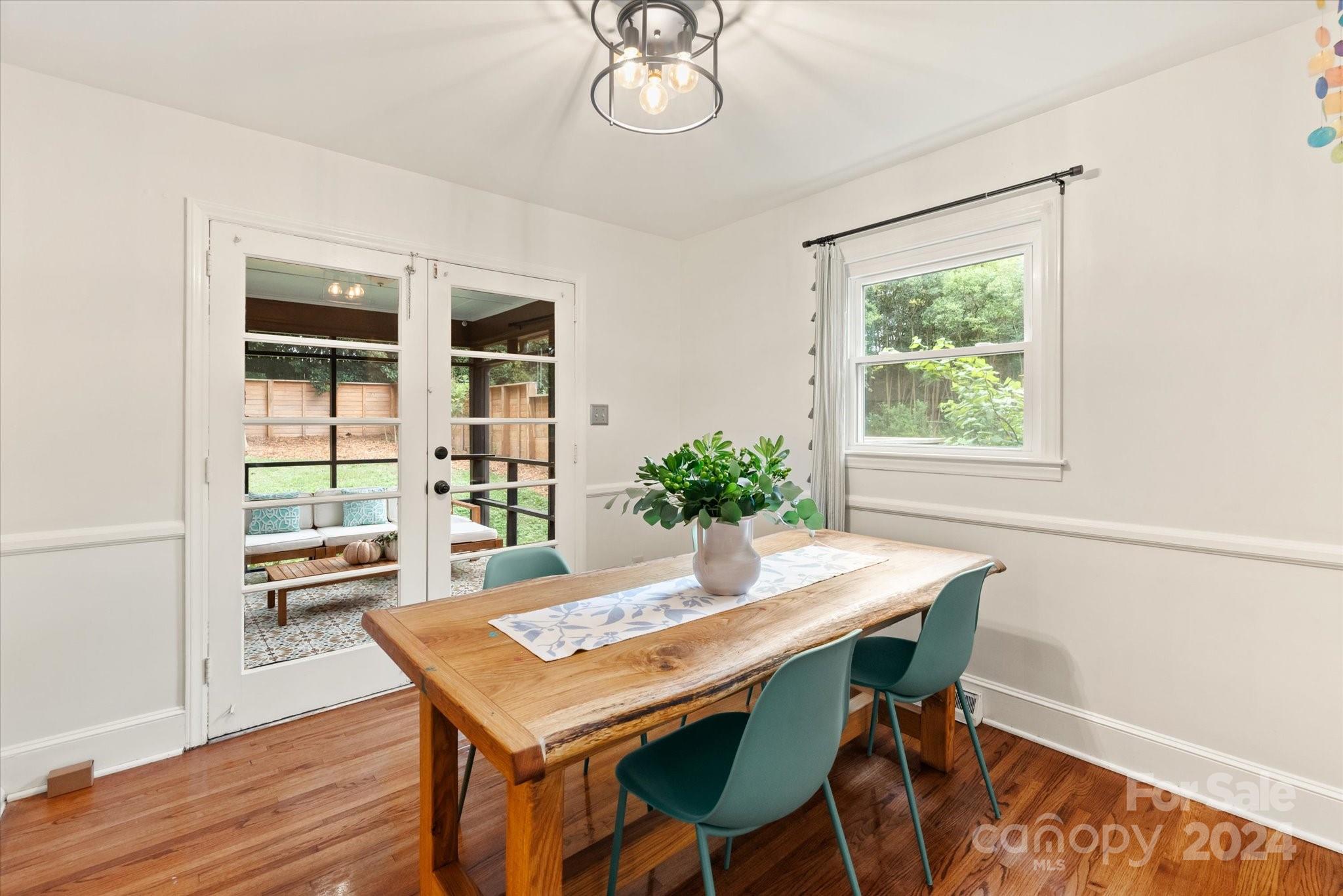5822 Brookhaven Road Charlotte, NC 28210 - Photo 9 of 48 a view of a dining room with furniture window and wooden floor