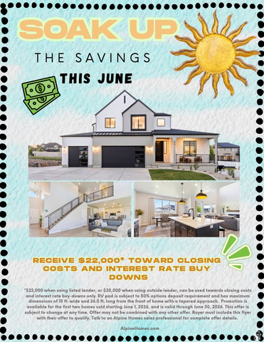 2613 Scarlet Road, Unit 258 Eagle Mountain, UT 84005 - Photo 2 of 32 Real Estate Promotional Flyer. Outlining financial incentives for the acquisition of the property