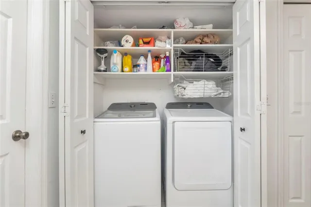 a room with storage and utility