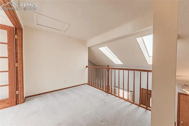 a view of a hallway with entryway