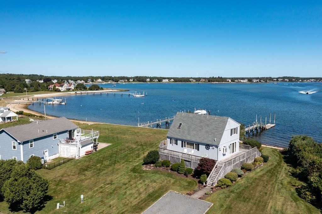 14 Sias Point Road Wareham, MA 02532 - Photo 4 of 42 an aerial view of a house with a lake view