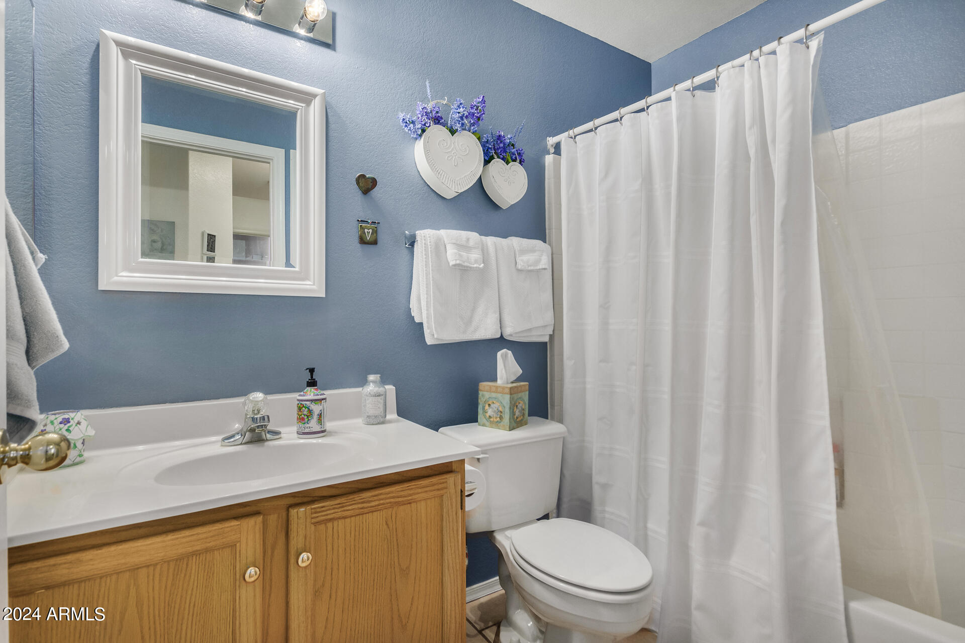 9124 West Calavar Road Peoria, AZ 85381 - Photo 18 of 25 a bathroom with a sink vanity mirror and toilet