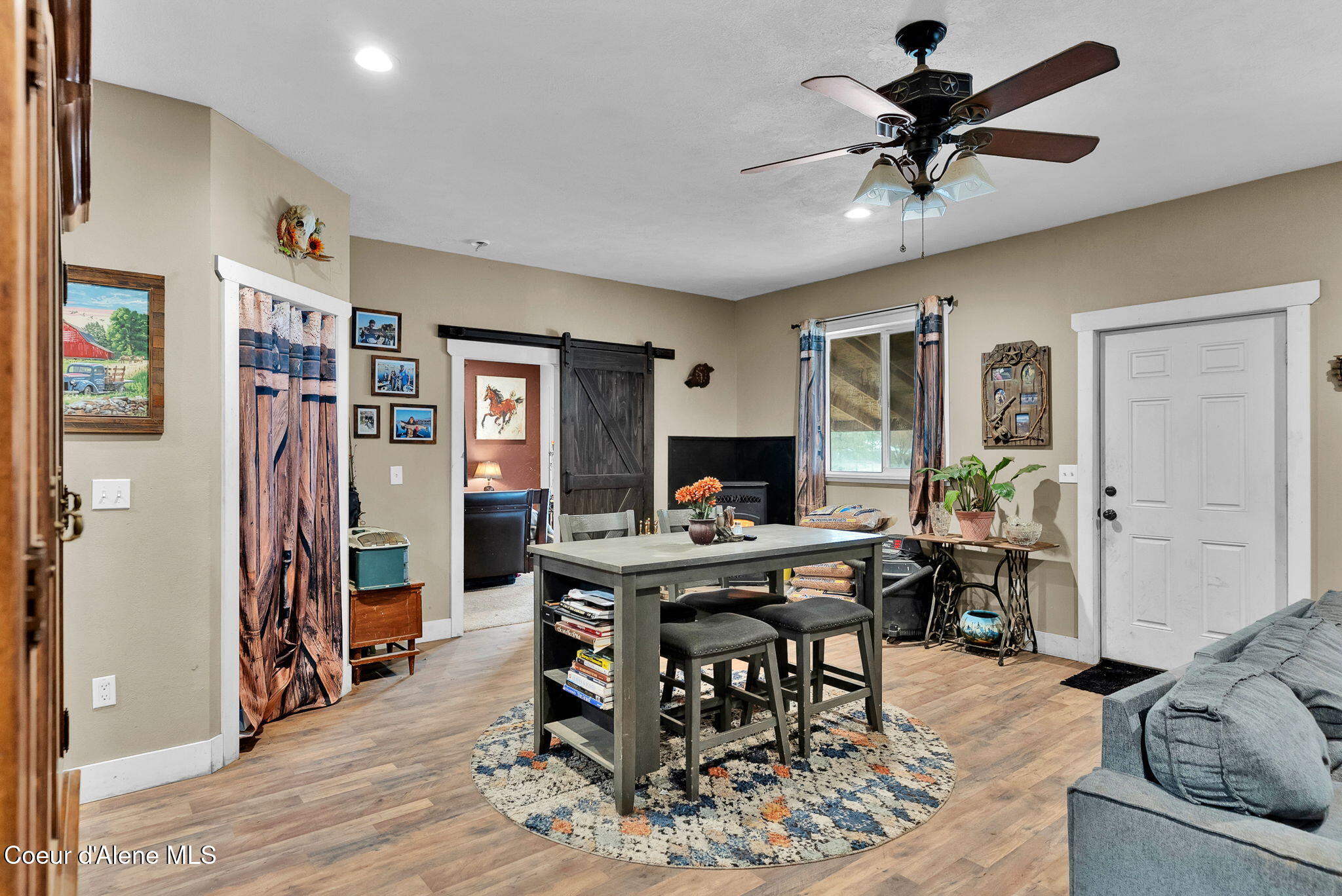 229 McDonald Creek Road Blanchard, ID 83804 - Photo 4 of 51 Pellet Stove in Dinning room