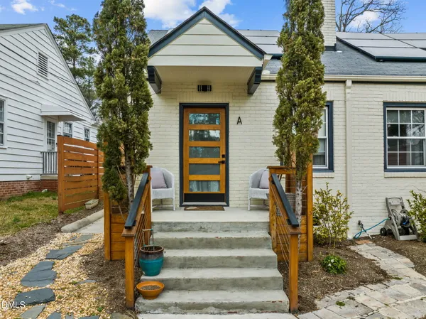 a front view of a house