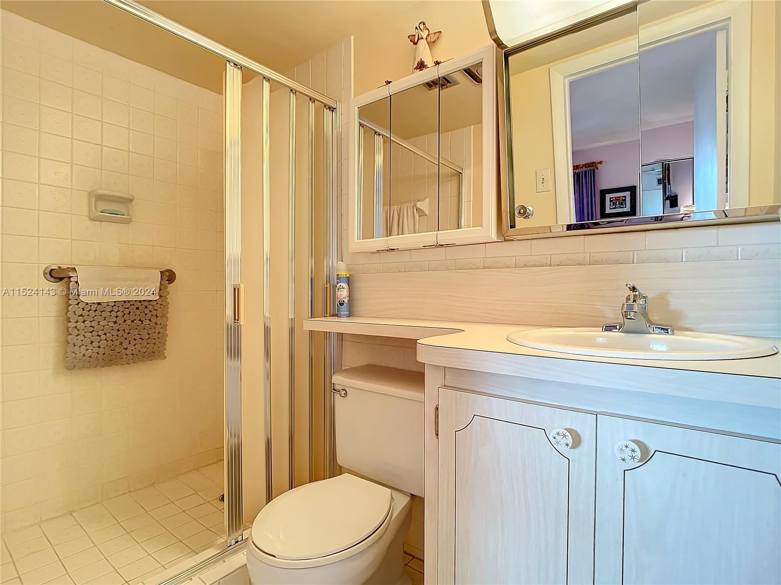 320 South Surf Road, Unit 506 Hollywood, FL 33019 - Photo 28 of 36 a bathroom with a sink a toilet and shower