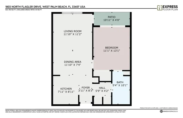 $2,250 | 1803 North Flagler Drive, Unit 115, West Palm Beach, FL 33407