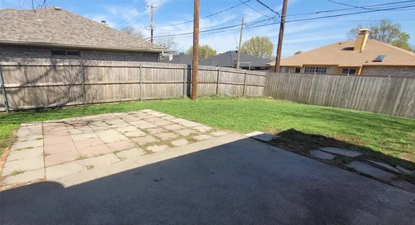 a backyard of a house