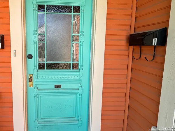 a view of front door of house