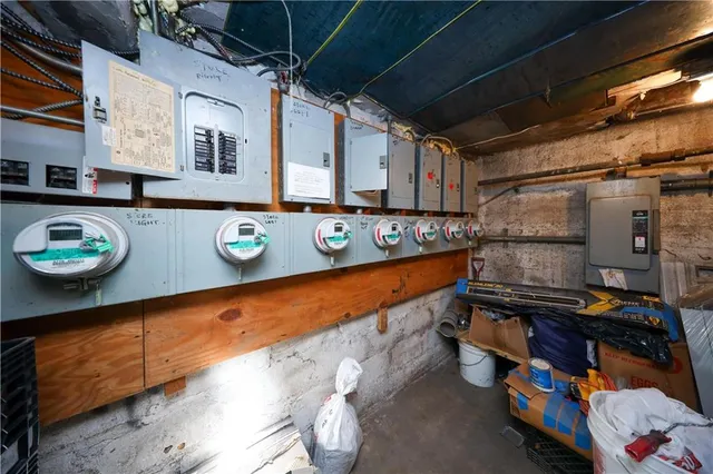 a view of a cars park in front of a building