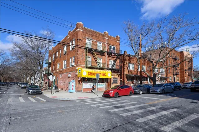 an aerial view of a building