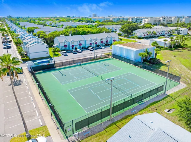 a view of a terrace with seating space