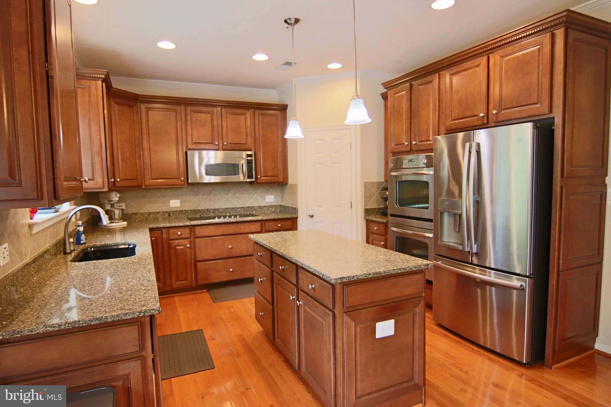 Gourmet kitchen with granite countertops