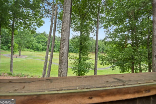 a view of a yard with a trees