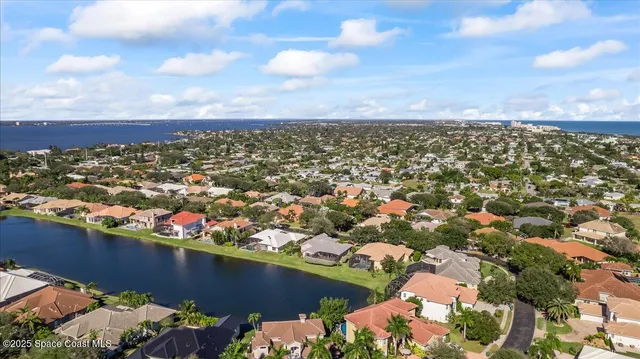 an aerial view of a city