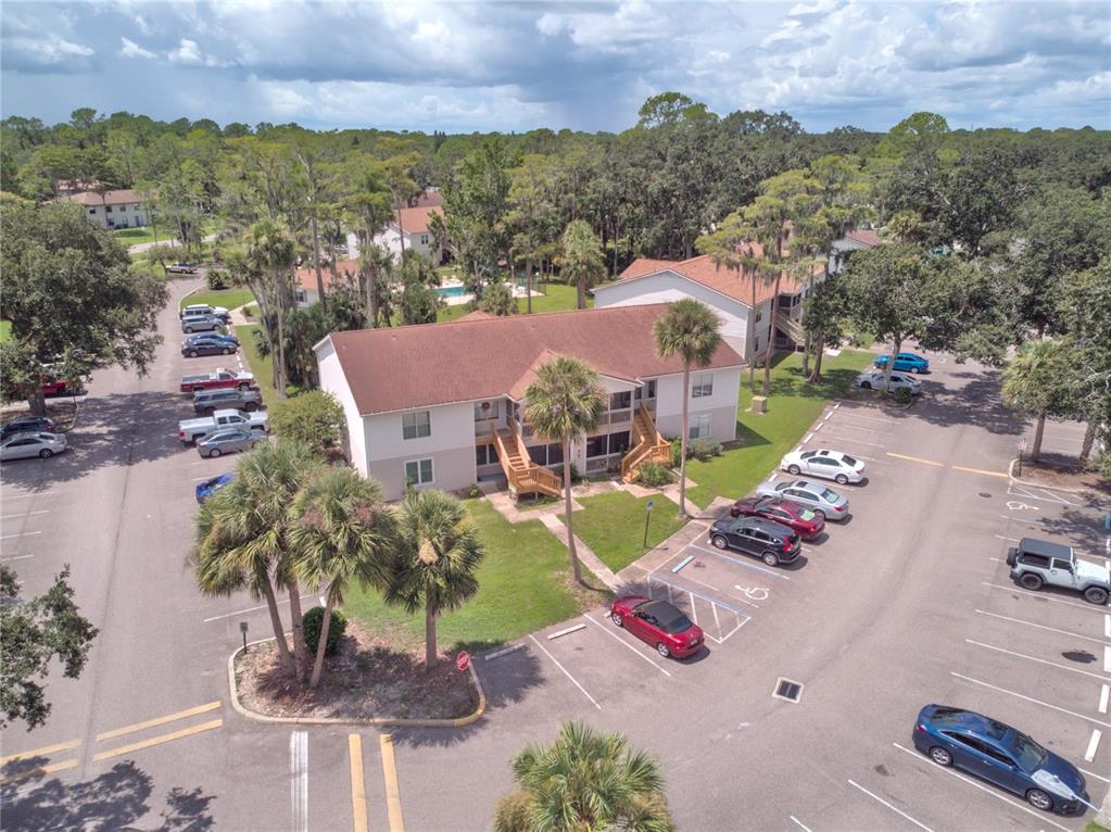 1600 Big Tree Road, Unit A7 South Daytona, FL 32119 - Photo 18 of 22 an aerial view of residential houses with outdoor space