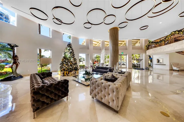 a view of a building with a swimming pool