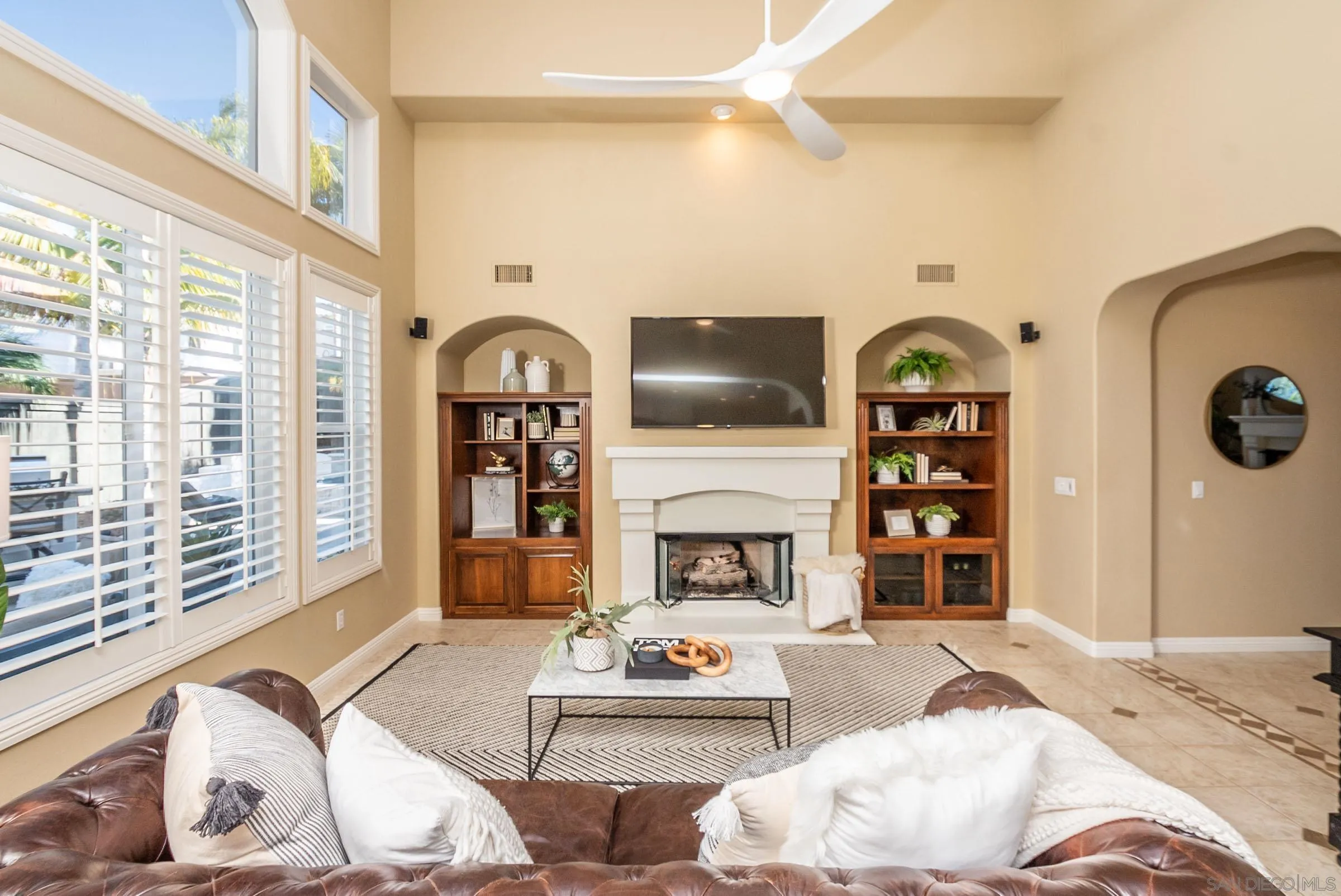 3008 Via Conquistador Carlsbad, CA 92009 - Photo 15 of 31 a bedroom with furniture and a fireplace