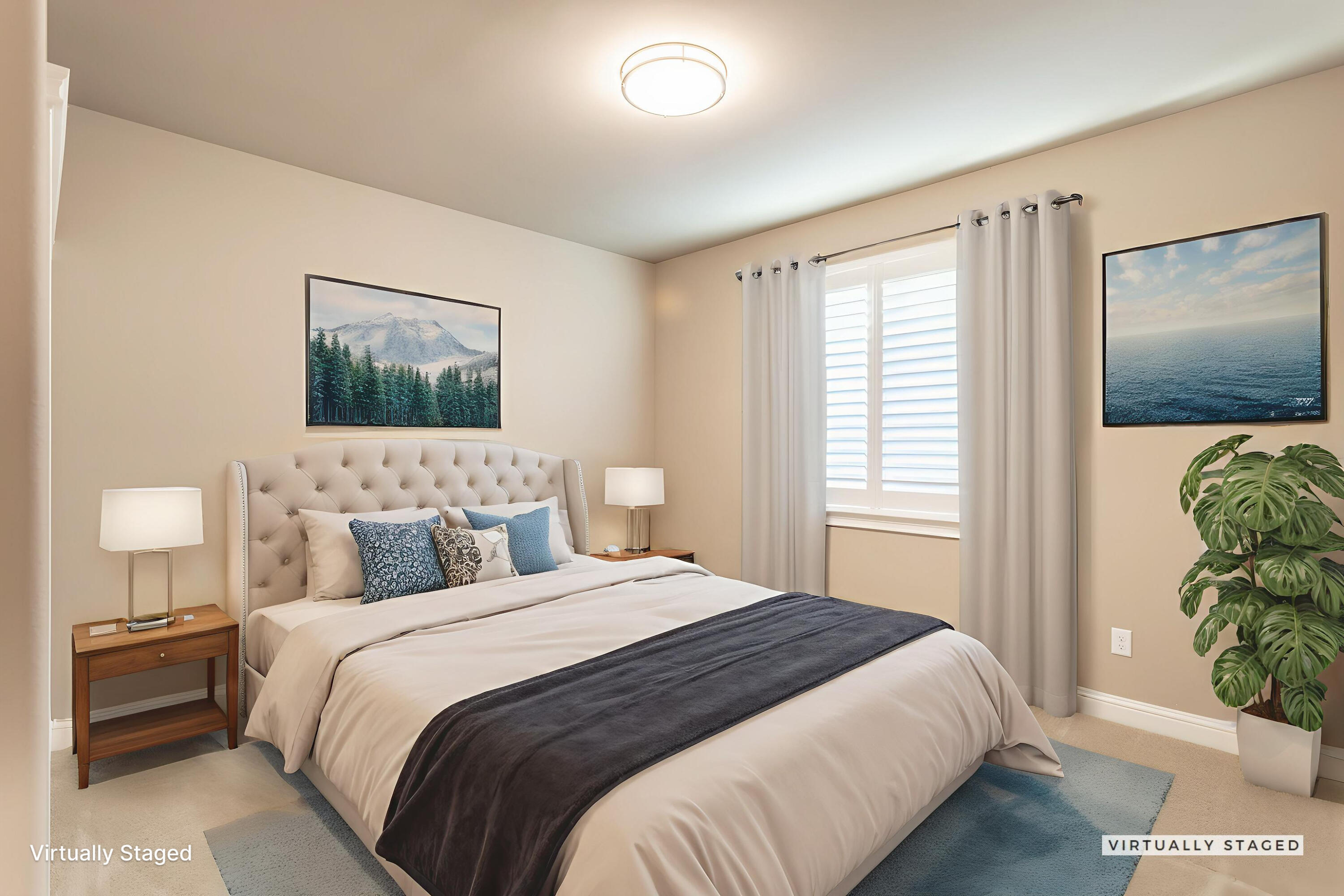 3241 Lemurian Road Redding, CA 96002 - Photo 20 of 34 a bedroom with a bed and a painting on the wall