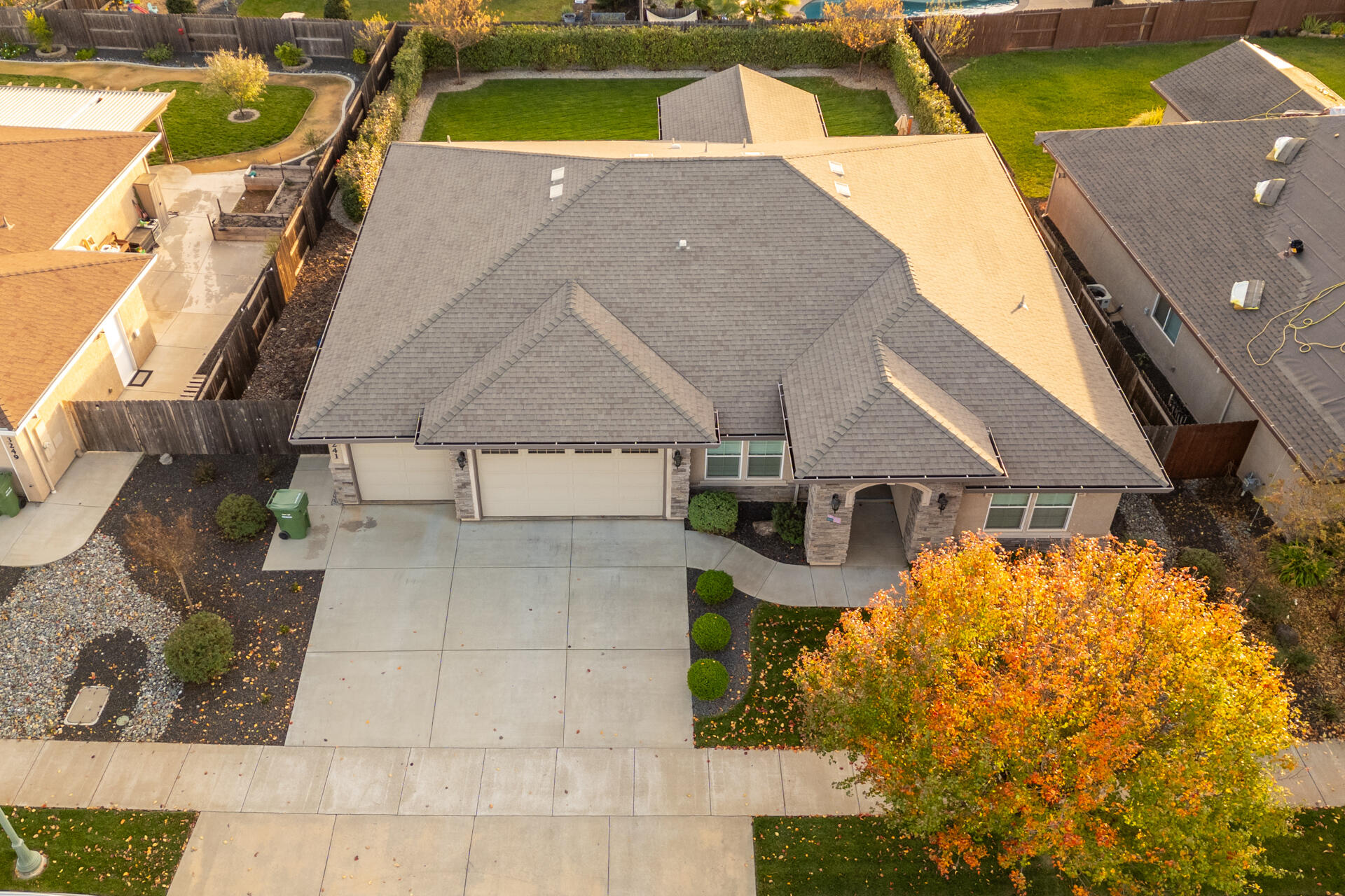 3241 Lemurian Road Redding, CA 96002 - Photo 3 of 34 an aerial view of a house with a swimming pool