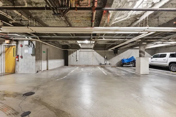a view of parking garage