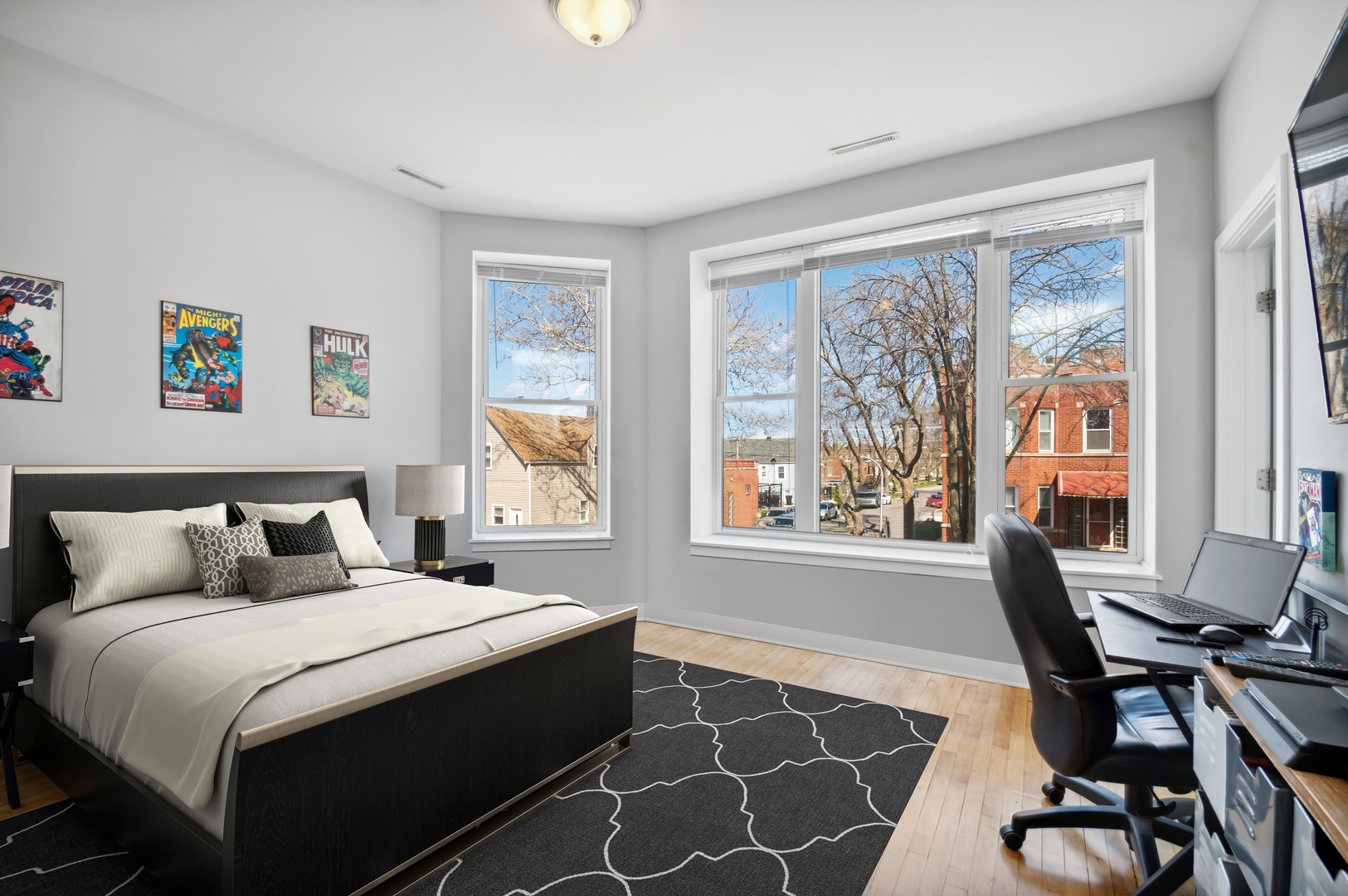 2458 North Lotus Avenue Chicago, IL 60639 - Photo 9 of 22 a bed room with a bed and a chair