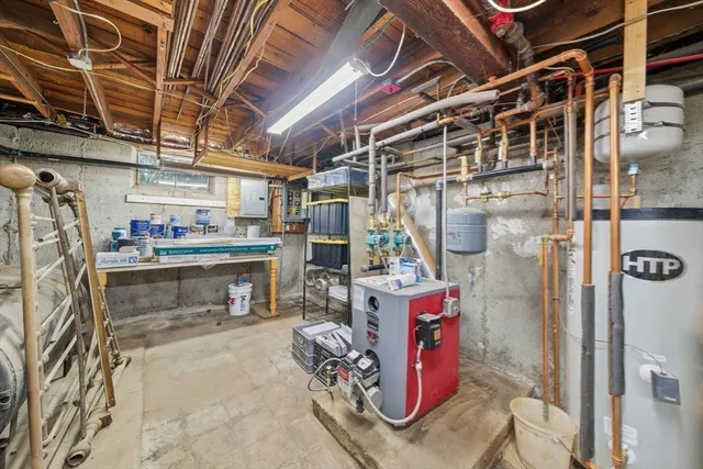 a utility room with stainless steel appliances