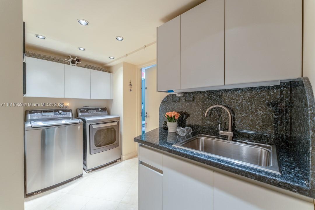 2127 Brickell Avenue, Unit 3304 Miami, FL 33129 - Photo 14 of 39 a kitchen with a sink cabinets and stainless steel appliances