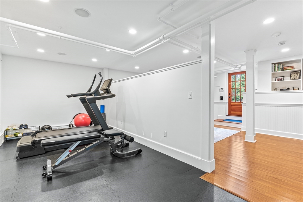 409 Heath Street Brookline, MA 02467 - Photo 25 of 29 a view of a room with gym equipment