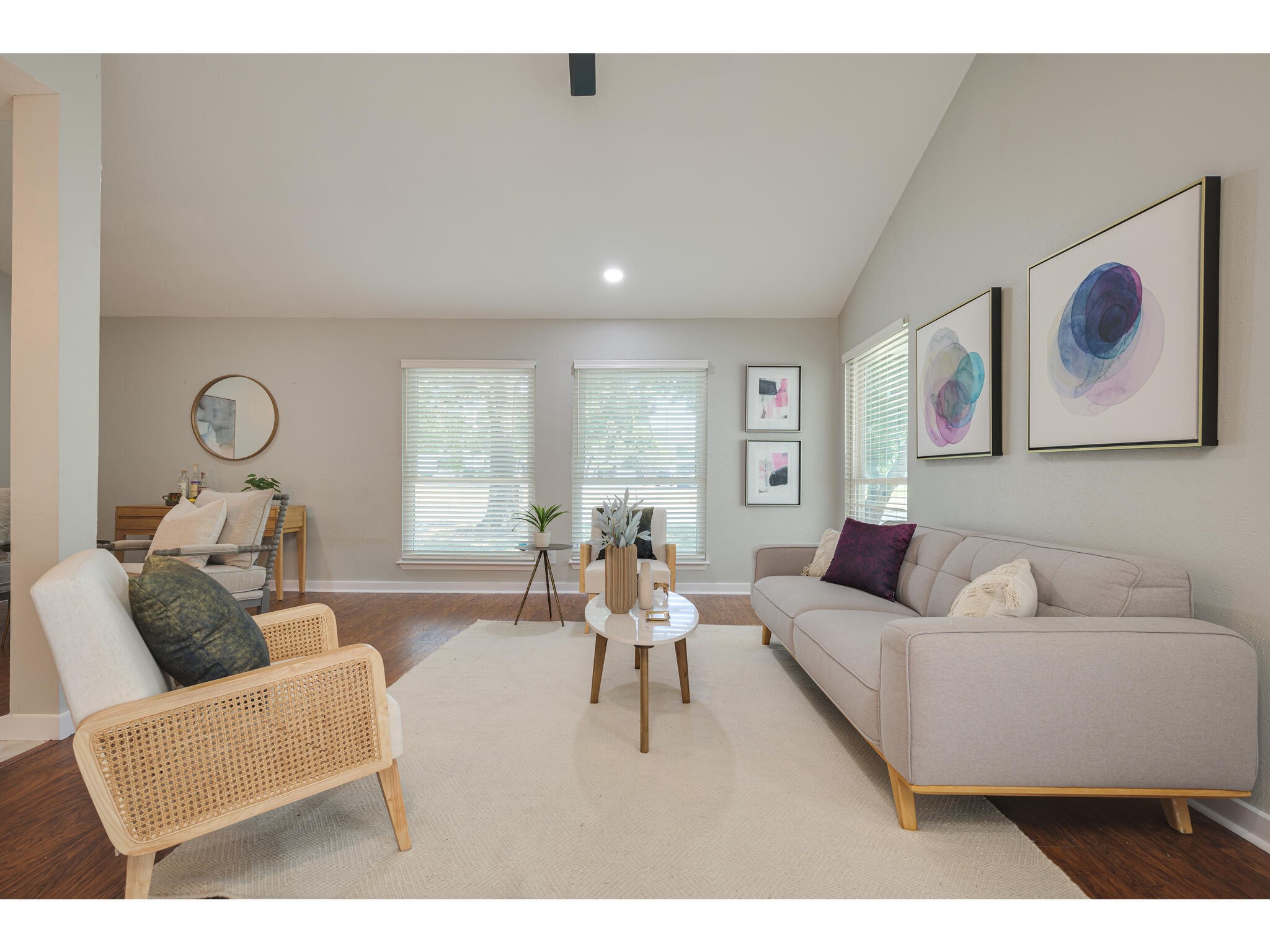 3203 Foster Lane Austin, TX 78757 - Photo 3 of 37 a living room with furniture and a large window