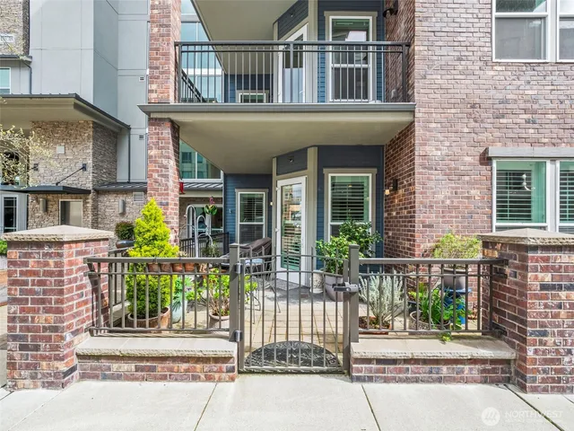 front view of a brick building