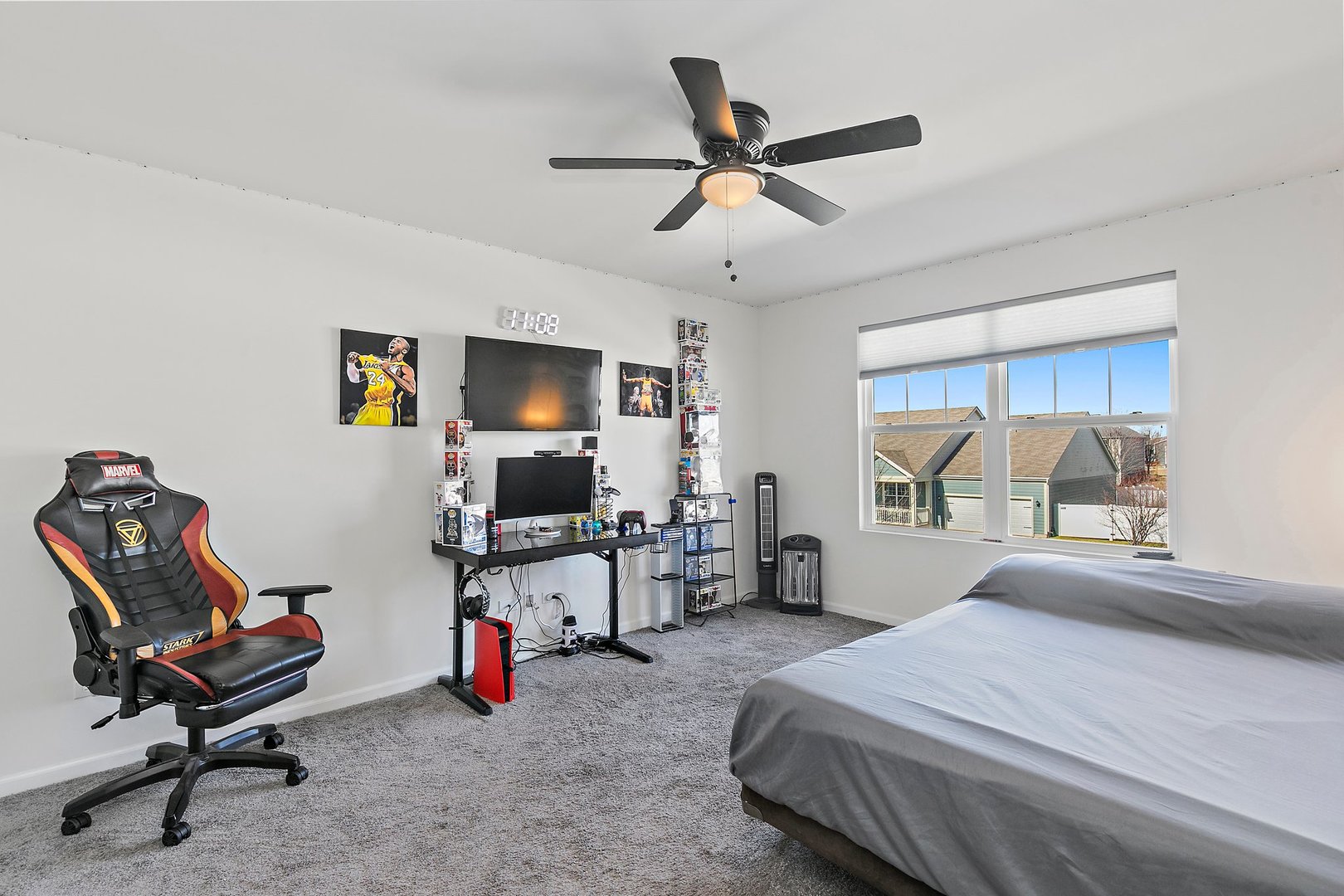 335 Snowdrop Lane Elgin, IL 60124 - Photo 20 of 25 a bedroom with a bed a large window and glass walk in closet