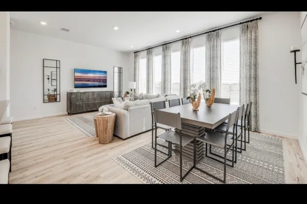 a view of a swimming pool with a yard