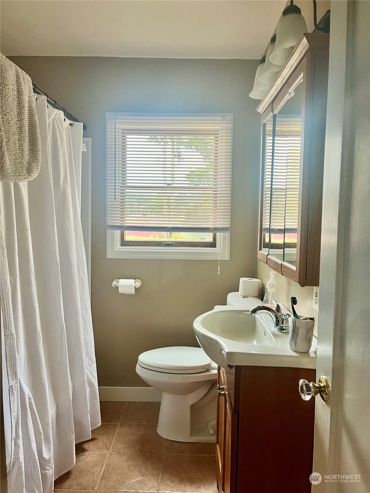 2998 Alexson Road Grayland, WA 98547 - Photo 15 of 27 a bathroom with a sink a toilet and a mirror
