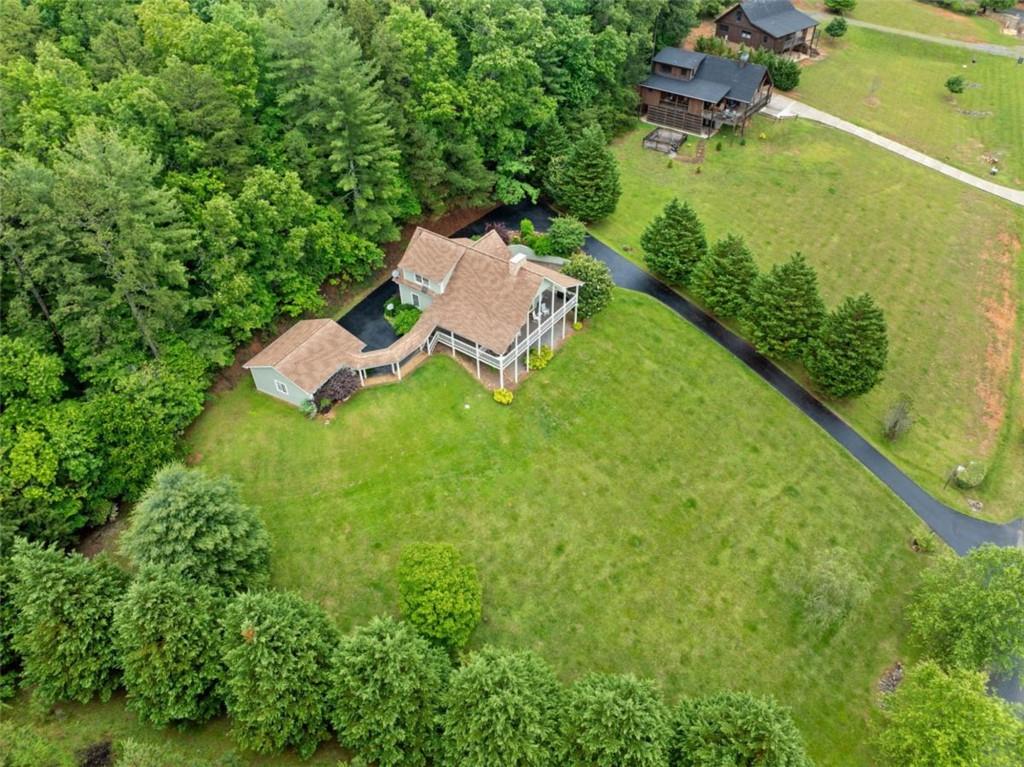 82 Emelia Road Morganton, GA 30560 - Photo 40 of 45 an aerial view of residential house with outdoor space and trees all around
