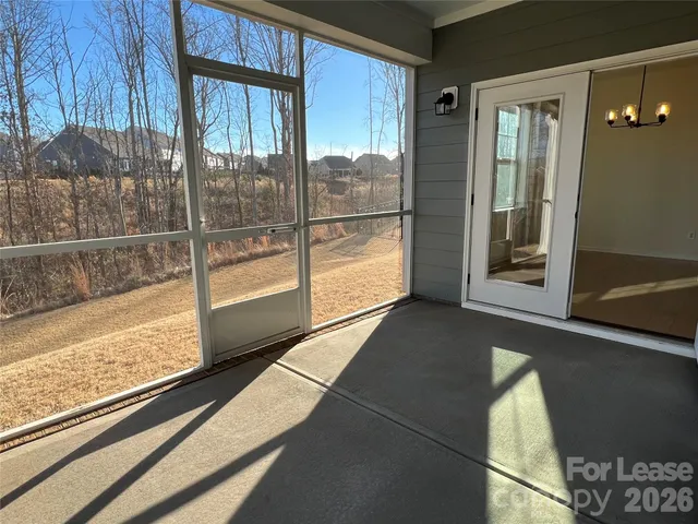 a view of a glass door with a glass door