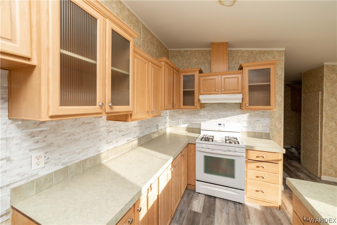 3329 Heber Road Golden Valley, AZ 86413 - Photo 17 of 52 a kitchen with a stove a sink and a refrigerator