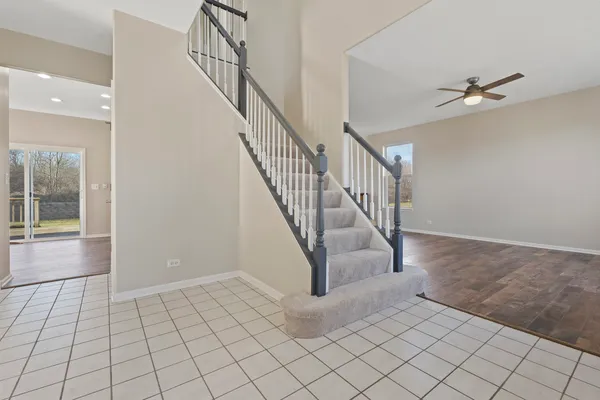 a view of an entryway with staircase