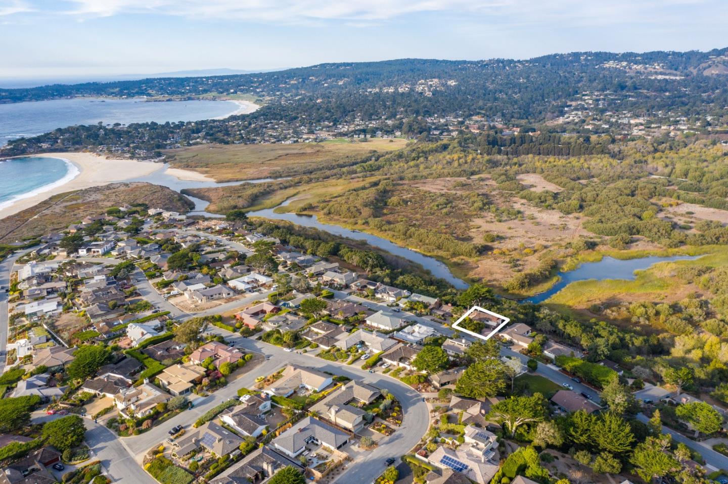 2905 Ribera Road Carmel, CA 93923 - Photo 41 of 47 an aerial view of residential building and ocean view
