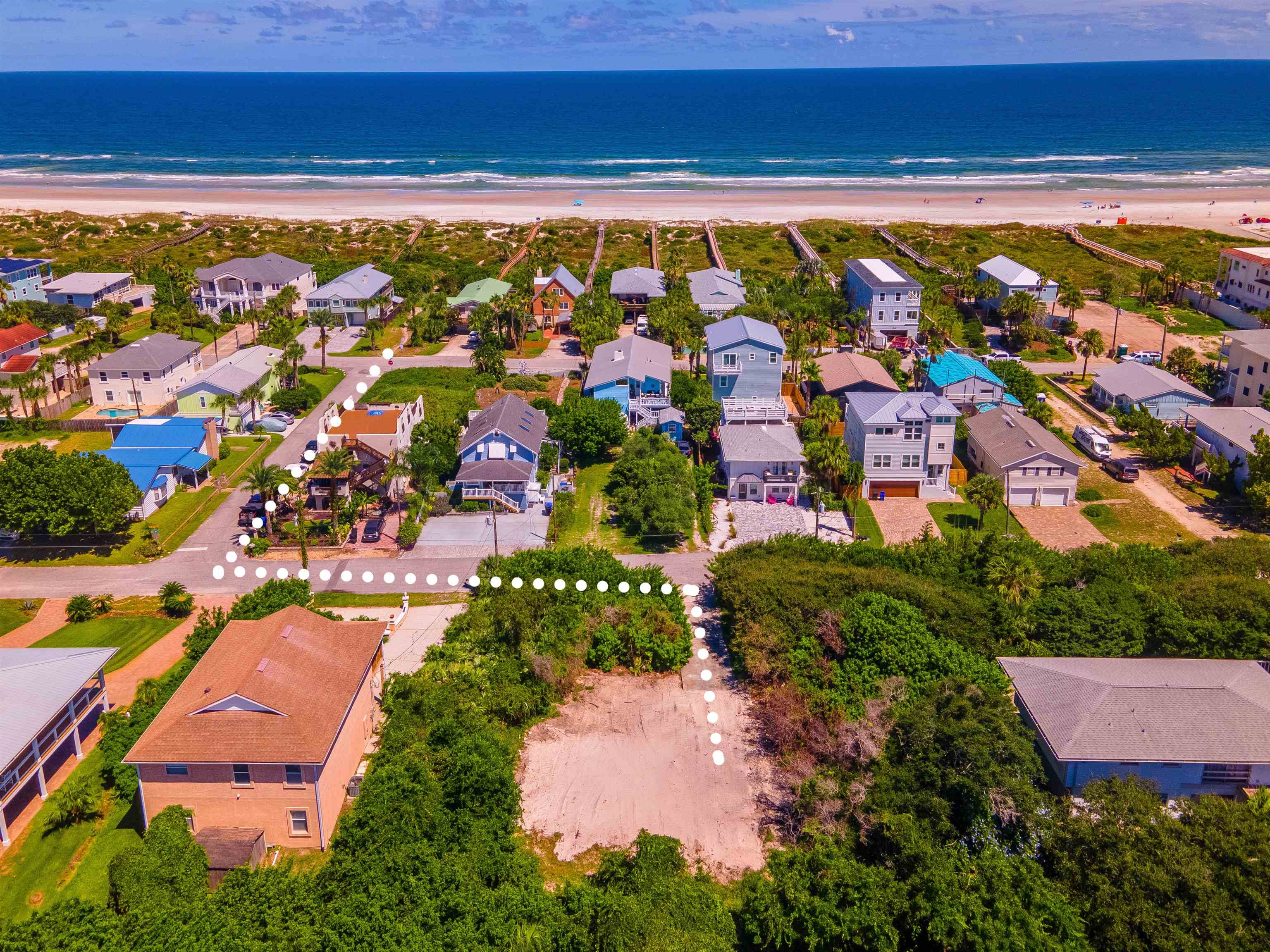 5343 Pelican Way St. Augustine, FL 32080 - Photo 13 of 13 Aerial view of residential area featuring extended coastline