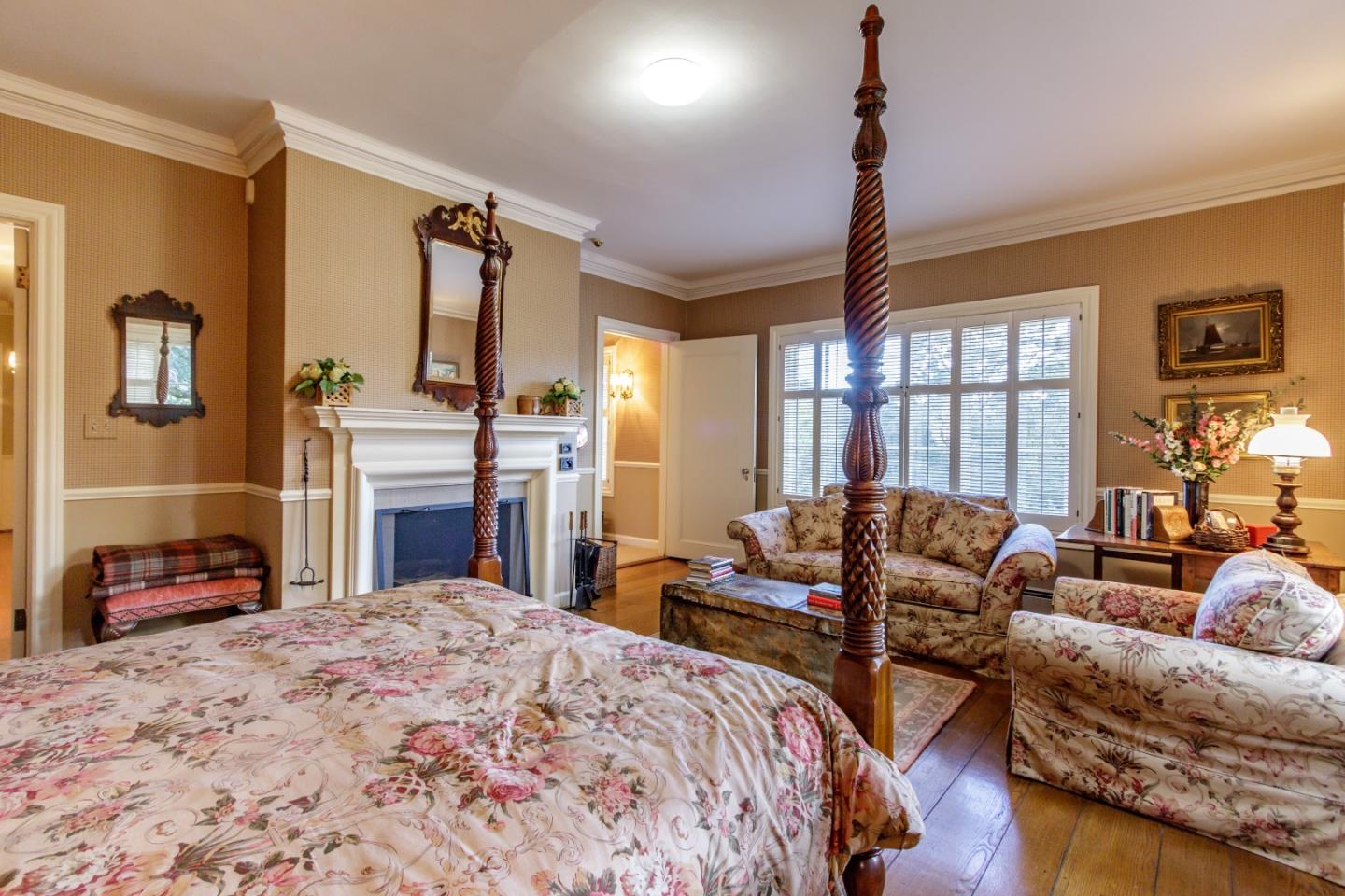 290 Richmond Road Hillsborough, CA 94010 - Photo 14 of 24 a bedroom with a bed couch and a window